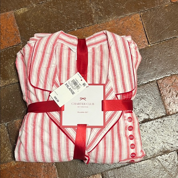 Charter Club Other - XXL Charter Club White and Red Striped Pajama Set